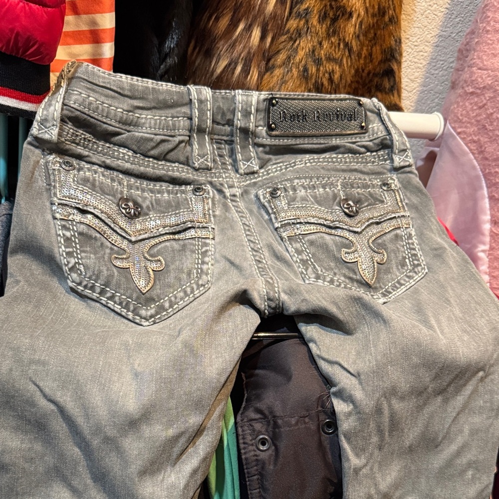 Rock Revival Gray Boot Cut Jeans